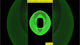 Elliptical pattern using Python turtle #shorts 😄 😄