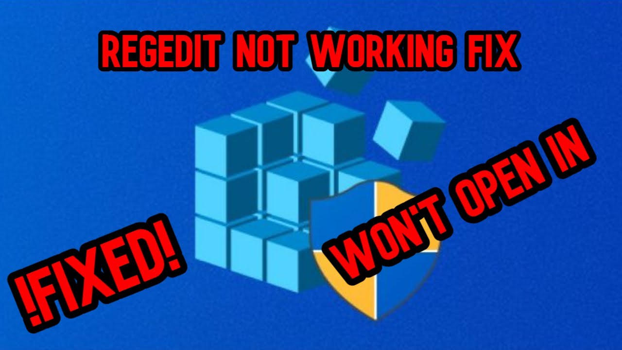 How to Fix Regedit ( Registry Editor Not Working Fix) Windows 10 (RegEdit Not Working Fix)