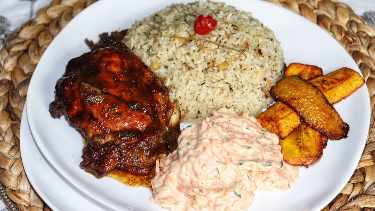 COOK WITH ME GUYANESE FOOD {SHINE RICE, Jerk BBQ 🍗, Fried Plantains