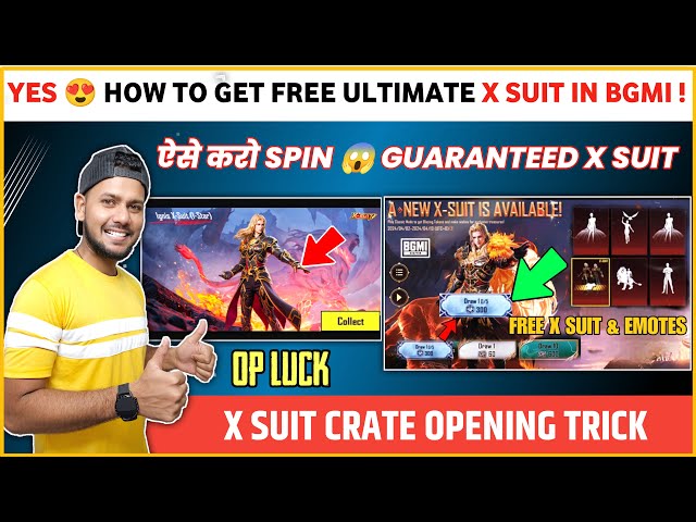 😍 GOT FREE X SUIT | X Suit Crate Opening Tricks | How to Get X Suit in Bgmi | X Suit Crate Opening class=