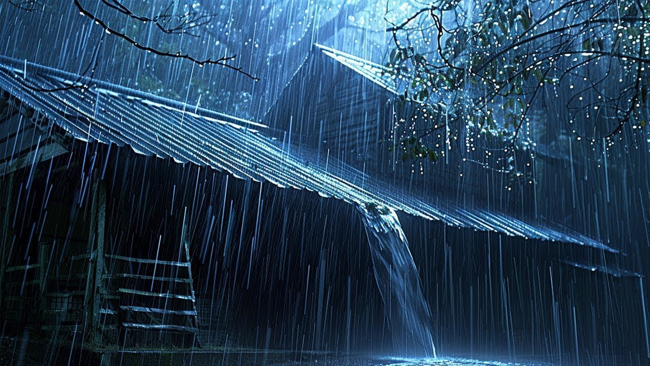 12 Hours of Gentle Night Rain, Rain Sounds for Sleeping - Dark Screen to Beat insomnia, Relax, Study