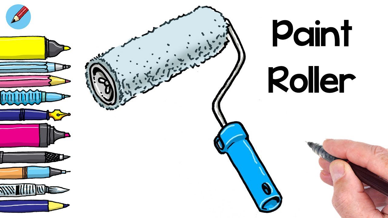 How to Draw a Paint Roller Real Easy - Spoken Tutorial 