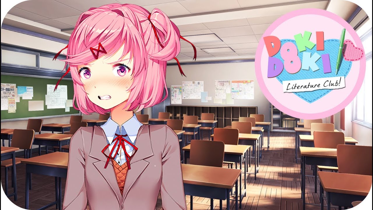 Natsuki Se Pone Celosa De Sayori Doki Doki Literature Club 15 - cute anime face roblox bob haircut