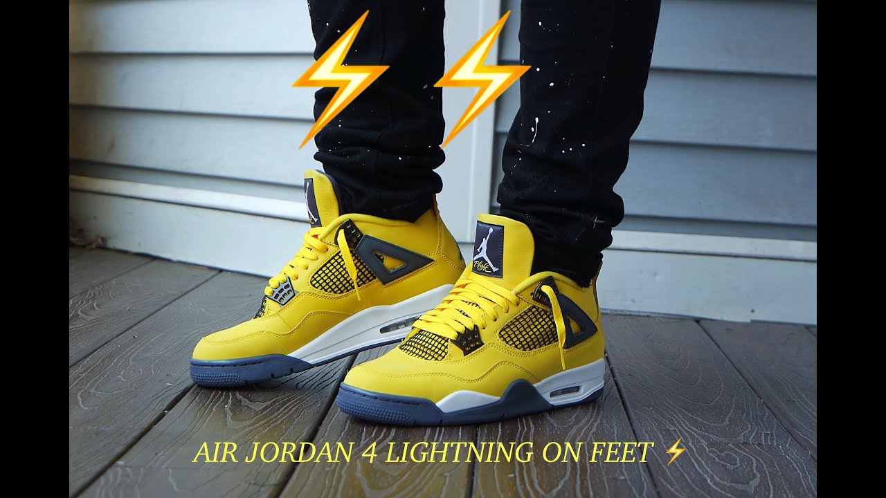 jordan 4 tour yellow on feet