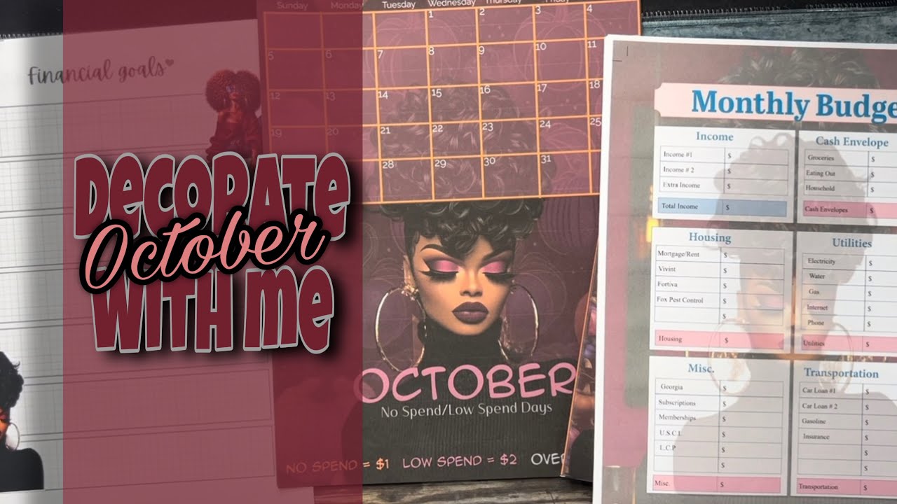 Украшайте вместе со мной | Разворот на октябрь | Ежемесячный бюджет