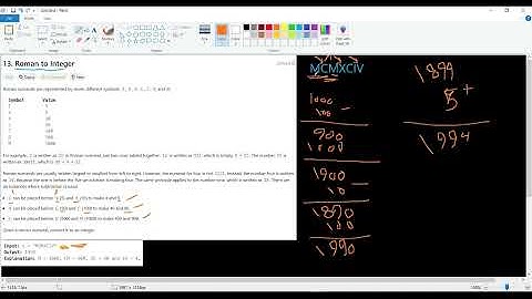 Leetcode 13 - Roman to Integer - Easy