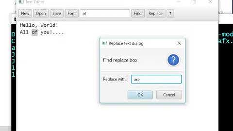 A simple text editor with java-fx