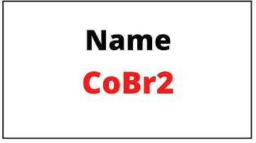 How to the write name for CoBr2
