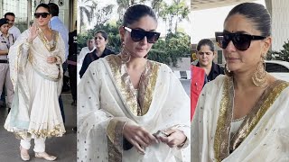 Kareena Kapoor Khan Looking Beautiful In Traditional Dress Spotted At Mumbai Airport