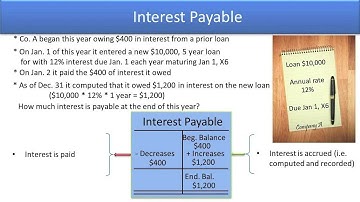 Define Common Liability Accounts - Interest Payable - Video Slide 9