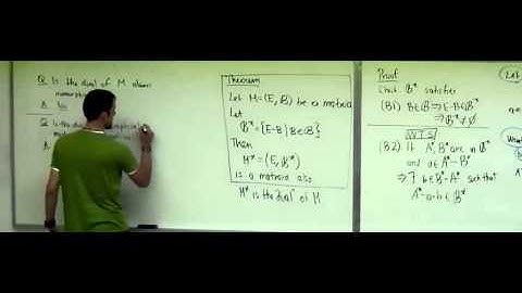 Lecture 8 . Matroids (Federico Ardila)