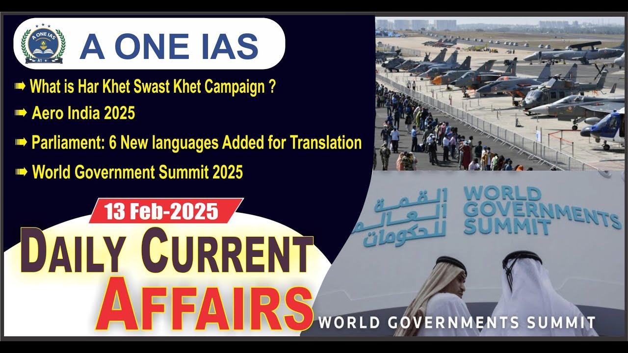 Daily Current Affairs | 13 Feb 2025 | A One IAS - YouTube