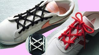 〔靴紐の結び方〕鉄塔のような模様が特徴の靴ひもの通し方　丸ひも編　how to tie shoelaces