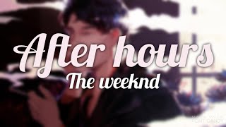 「Nightcore」→After hours (The weeknd)