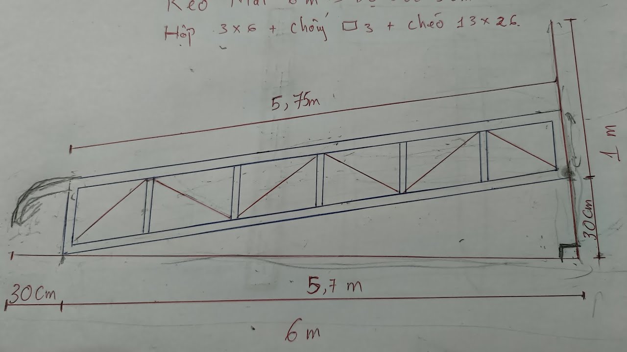 Hướng Dẫn Ae Chưa Biết Cách Tính Và Ra Độ Dốc Chuẩn Cho Kèo Mái #nhadep #thinhhanh #nhatienche