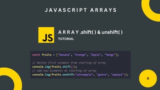 #javascript array shift( ) & unshift( ) method explained