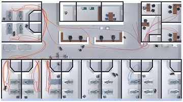 Simulating use scenarios in hospitals