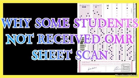 Why some students have not received there omr sheet scan//neet result// answer key