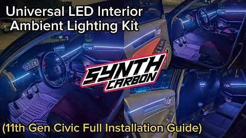 Synth Carbon 11th Gen Civic Universal Ambient Lighting Kit! Full Install guide! (2025 Honda Civic)