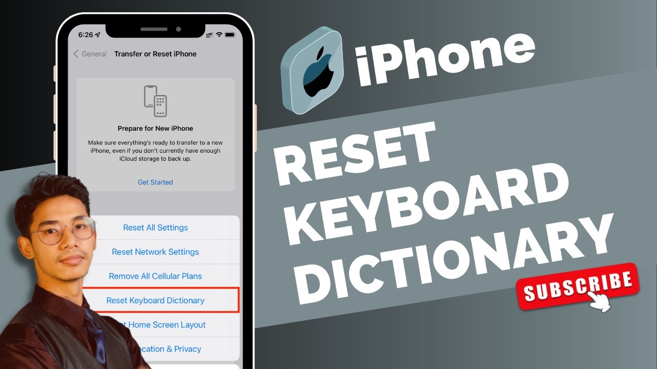 Reset Keyboard Dictionary on iPhone ! YouTube