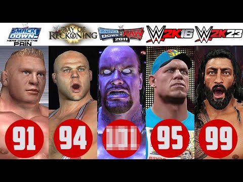Highest OVERALL Superstar In Every WWE Game !!! WWE 2K23