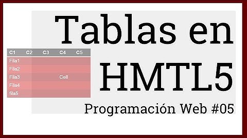 CÓMO CREAR TABLAS EN HTML PASO A PASO - Programación web #05