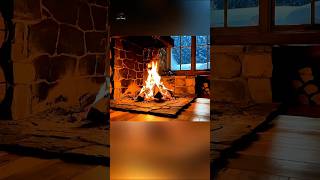 Crackling Fire on a Dark Snowy Night — The Deepest Sleep ASMR 🔥❄️ #shorts