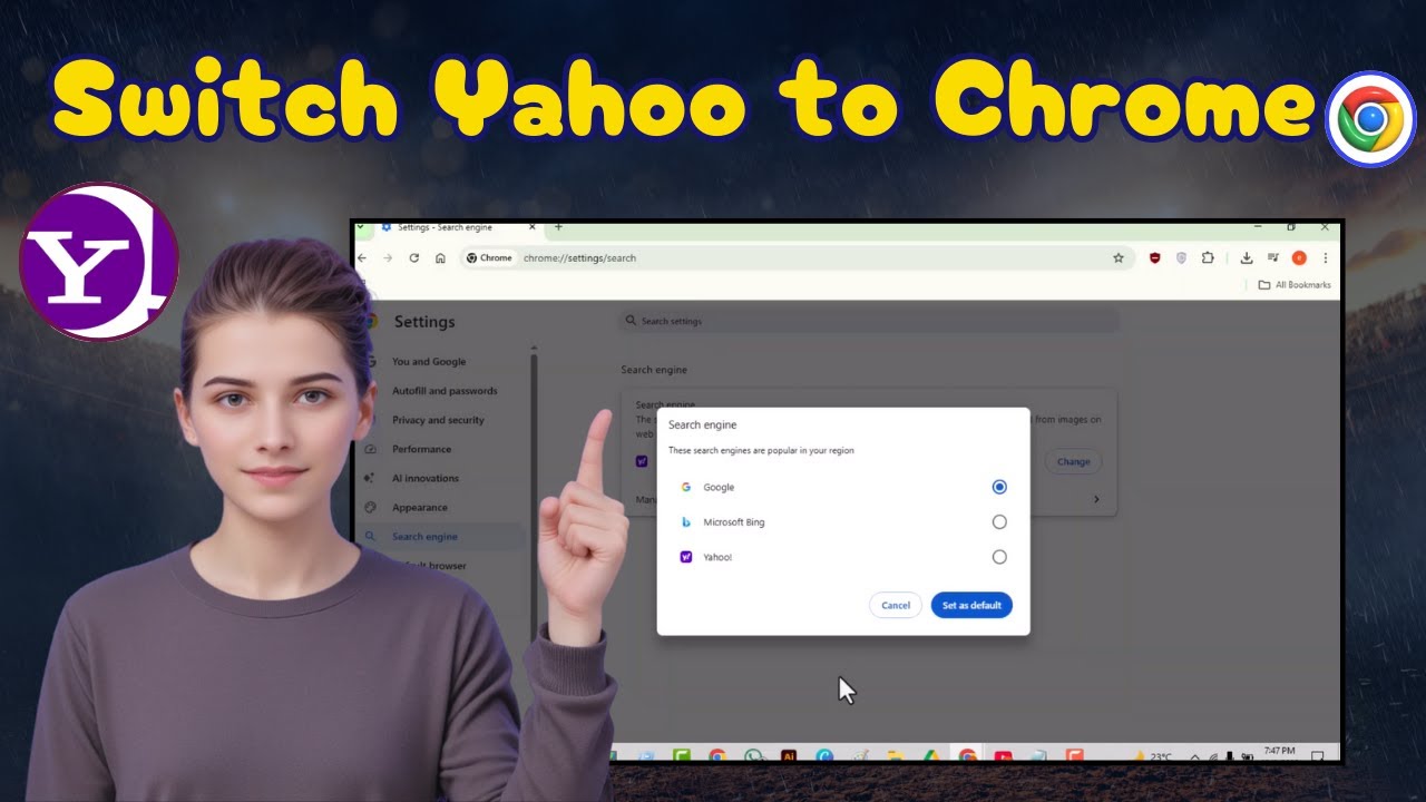 Как заменить Yahoo на Google Chrome | Восстановление поиска по умолчанию (2026)
