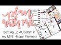 Setting up August in my MINI Happy Planners