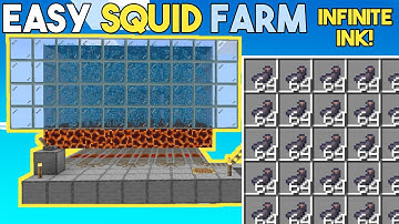 SUPER SIMPLE SQUID FARM |Minecraft Bedrock 1.20+ | Black Dye Farm | Ink Farm | Easy!!