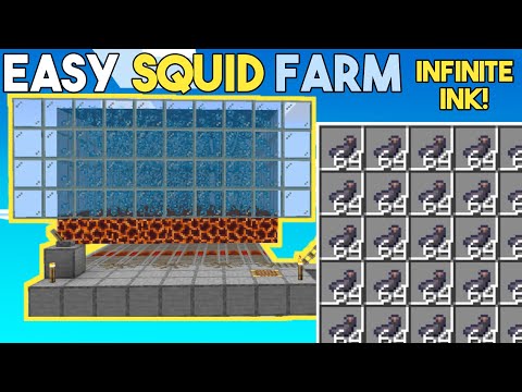 SUPER SIMPLE SQUID FARM |Minecraft Bedrock 1.20+ | Black Dye Farm | Ink Farm | Easy!!