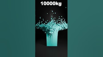 16000 Cubes vs Impossible Weight #simulation #satisfying #blender