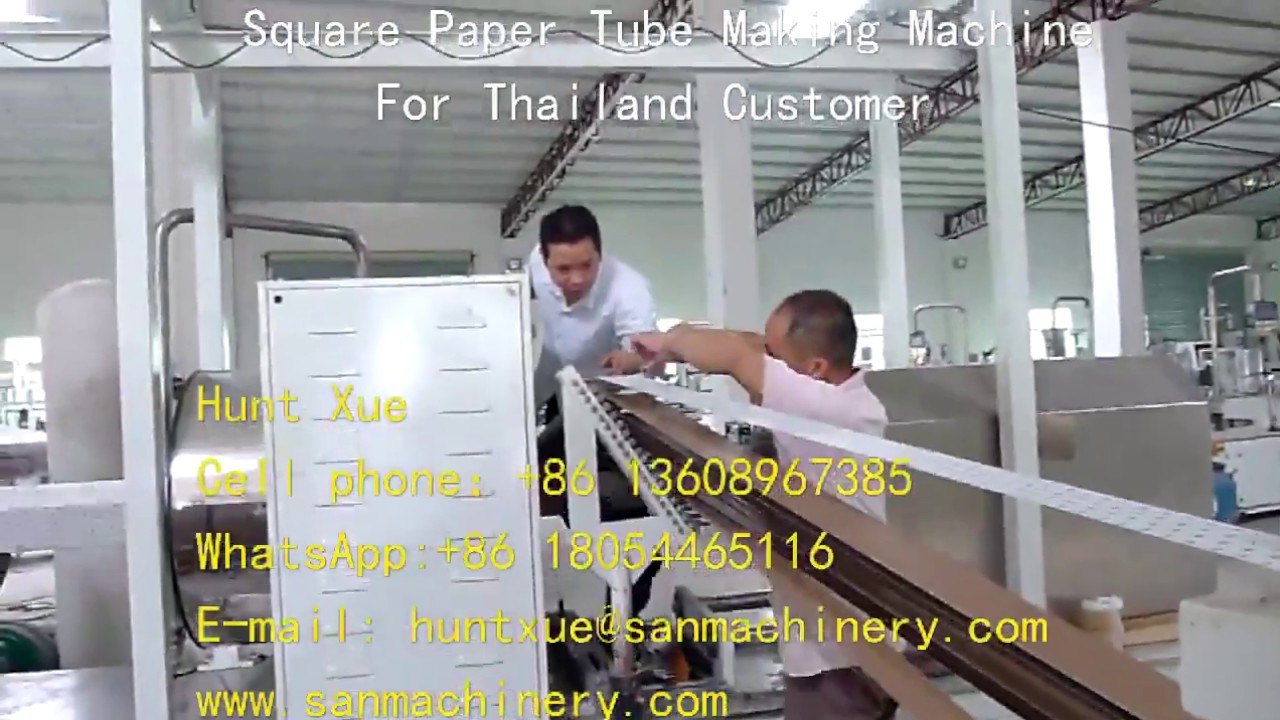 Square Paper Tube Making Machine For Thailand Customer YouTube