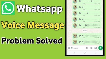 Fix Whatsapp Voice & Audio Message Problem