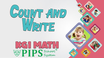 Grade KG1 Math Worksheet count and write by PIPS School System Hafizabad