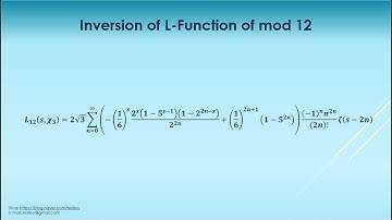 Inversion of L-Function of mod 12