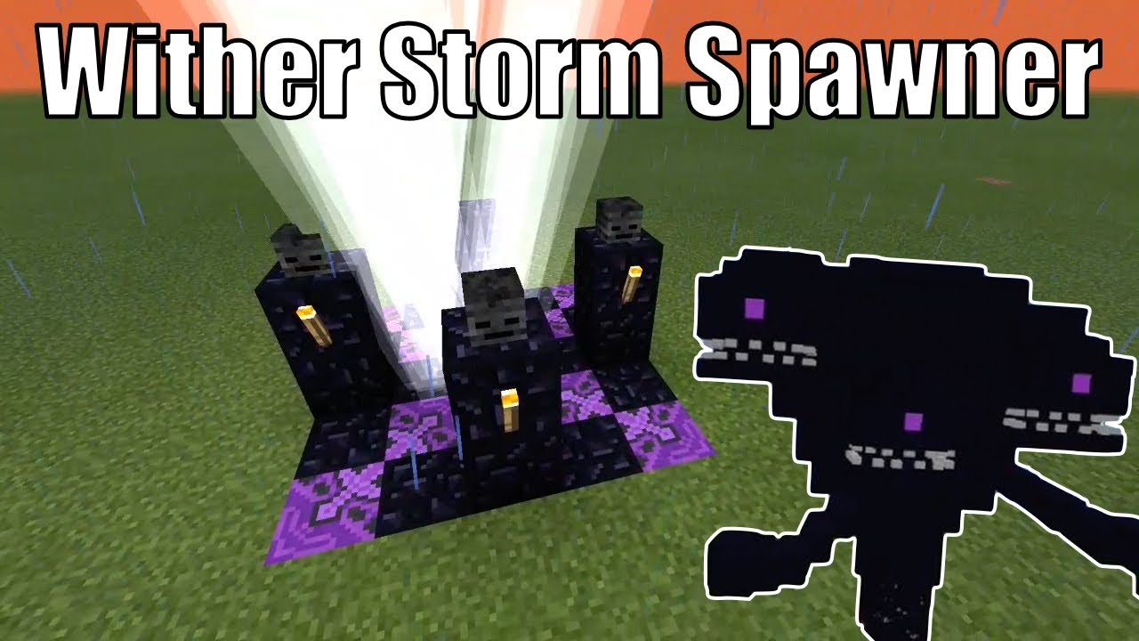 How To Make a WITHER STORM SPAWNER in Minecraft Pocket Edition - YouTube