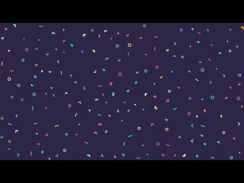 Dark Background with Colorful Neon Abstract Geometric Shapes Loop