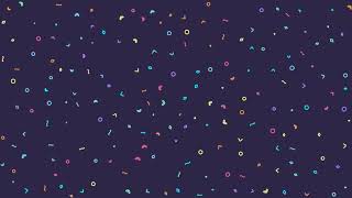 Dark Background with Colorful Neon Abstract Geometric Shapes Loop