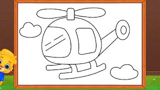 How To Draw A Helicopter Helicopter Drawing Daniyal Kids Yt 