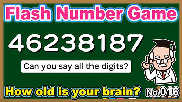 【No.016】Flash Number Games🧠 BRAIN TRAINING 💪 | Less than 20% correct in the 60s!?【9 Questions】