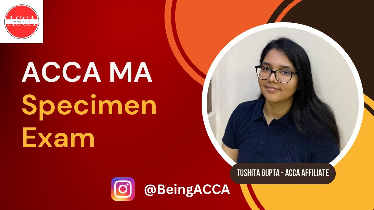 ACCA MA/FMA Specimen Exam beingacca YouTube