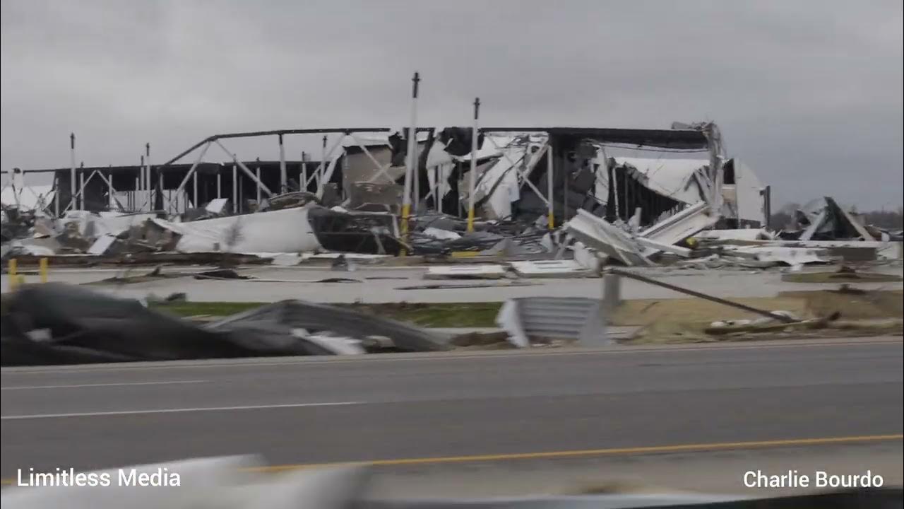 Significant warehouse damage from EF2 Tornado in Whiteland, Indiana YouTube