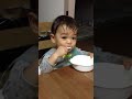 1歳2か月　上手にスプーンを使って♪