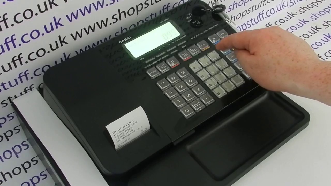 Casio SE-S100 Cash Register - of Features Of The Casio - YouTube