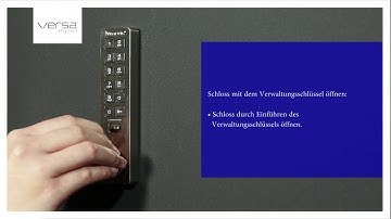Digilock Versa Open the Lock with the Manager key German