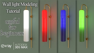3ds max modern wall light modeling and rendering with vray