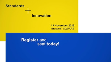 European conference: “Boosting Innovation Through Standards” on 13 November in Brussels