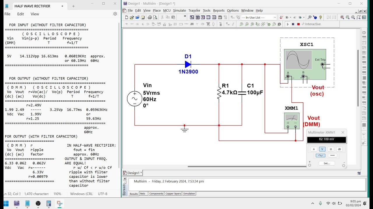 Half Wave Rectifier Circuit - YouTube