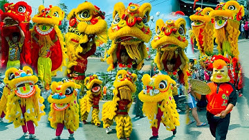Múa Lân Hay Nhất 2025 diễu hành Lân Sư Rồng Cộ Bà Thiên Hậu Dầu Tiếng Bình Dương
